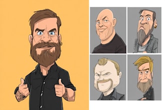 draw caricature characters, avatar cartoons, portrait