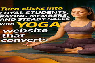 design online live booking, subscription, membership yoga website that converts