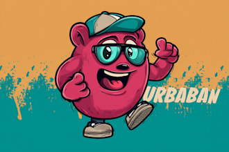 draw an original mascot or cartoon character in vector