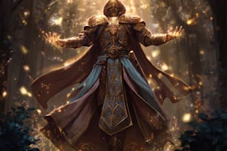 produce your fantasy character art or digital drawing
