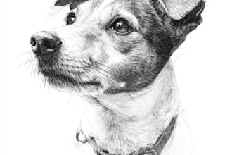 draw your pet portrait with the pencil sketch