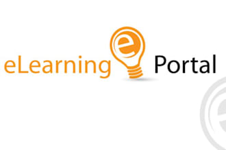 design online learning platform, e learning app, or educational website logo