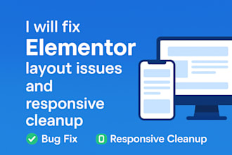 fix elementor layout issues and responsive design problems