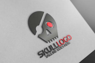 create logo for skull, skeleton, bone, human, soul, face, illustration, t shirt