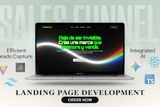 design and develop sales funnel pages with integrated ai