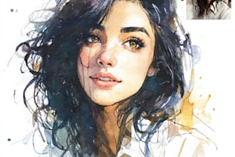 draw an original watercolor portrait