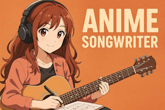 be your anime songwriter for opening endings and original j pop lyrics