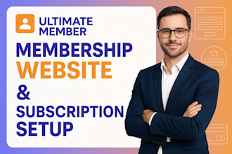 setup ultimate member membership website, subscription website, memberpress