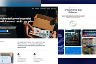 build medical courier website, courier website, healthcare website