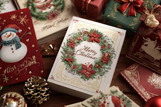 design amazing christmas,greeting or holiday card