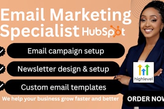 setup email marketing campaign email template,  newsletter on hubspot