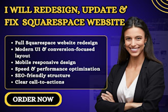 redesign squarespace website update squarespace website fix squarespace website
