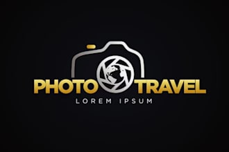 create a photography travel blog logo