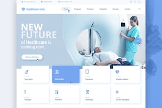 build medical or healthcare website, delivery website for your business