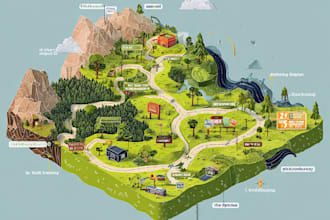 make a professional custom vector map or isometric map art