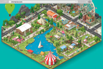 draw a unique vector or isometric map
