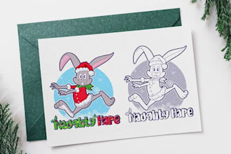 create a fun cartoon character logo design