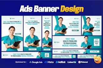 design professional banner ads for google, facebook, and display campaigns