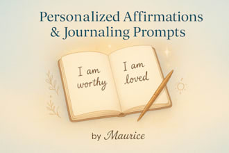 create personalized affirmations and journaling prompts for healing and growth