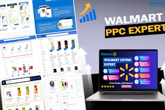 be your walmart account manager and walmart PPC ads, walmart VA, listing SEO