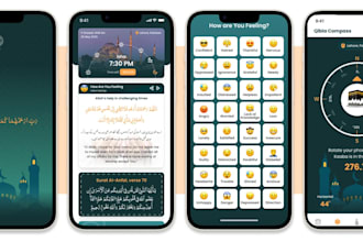 create islamic app with quran, prayer times, azan, qibla and duas