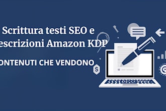 scrittura SEO e descrizioni amazon KDP in italiano testi che vendono