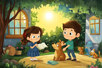 design children storybook illustrations for you
