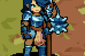 create 8 bit or 16 bit for game or pixel art sprite