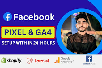 setup pixel, capi, ga4, and advanced ecommerce event tracking