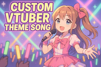 create a custom vtuber theme song or anime character song