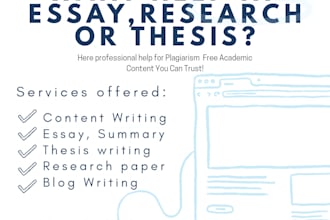 highquality academic research, essays, article and blog post