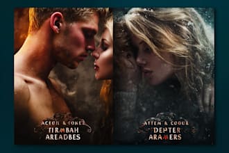 create erotica or romance book cover, ebook cover design