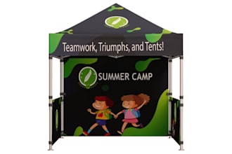 design canopy tent, rollup banner and table cover