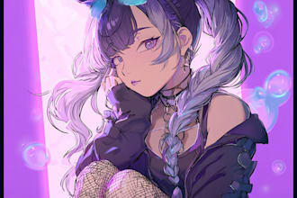 draw your character in cartoonish or marvel or anime style