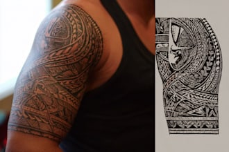 design a polynesian maori tribal tattoo