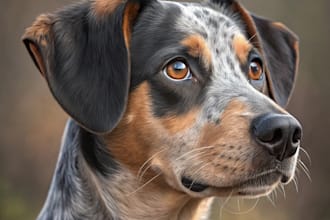 draw unique realistic portrait of your dog
