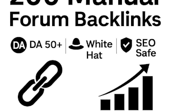 50 high authority manual forum backlinks