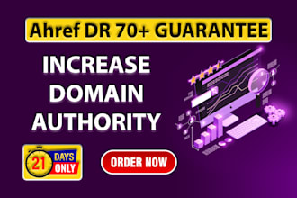 permanently increase ahrefs DR 70 without website spam score