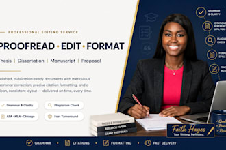 proofread, edit and format thesis, dissertation, manuscript and proposal