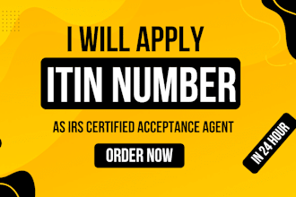 apply for your irs itin number as non resident