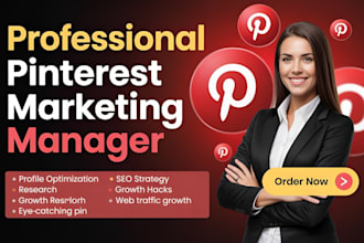 be your pinterest marketing manager to grow website traffic