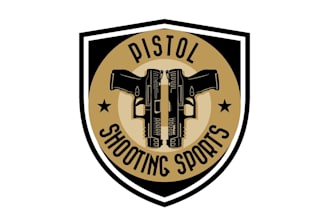 design a retro vintage custom gun shooting sports logo for your brand