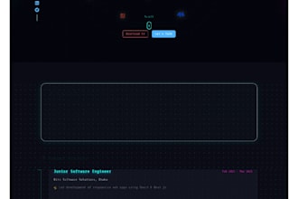 build sleek neon style next js portfolio with animations