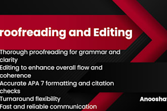 proofread and edit your work in apa 7 format