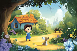 do children story book illustration KDP childrens book