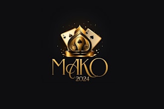 design raise stakes vegas themed event logo