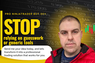 develop your ninjatrader bot or indicator, nt8, tradingview pine, ninjascript