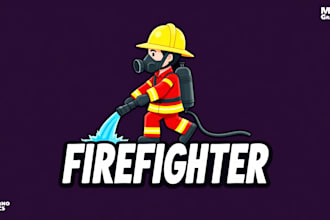 make a high quality firefighter logo for your company