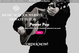 build squarespace music teacher website private tutors website music school site