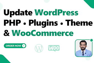 safely update wordpress, PHP version, plugins, themes and woocommerce templates